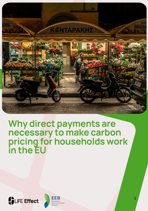 Why direct payments are necessary to make carbon pricing for households work in the EU