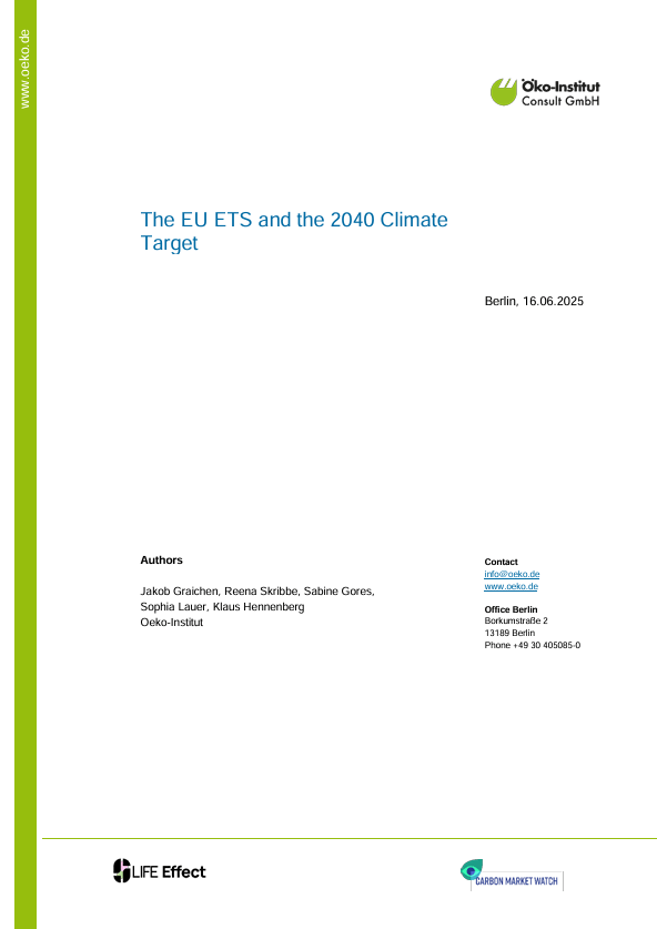 The EU ETS and the 2040 climate target