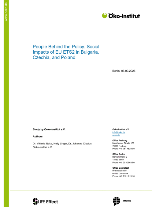 People Behind the Policy: Social Impacts of EU ETS2 in Bulgaria, Czechia, and Poland