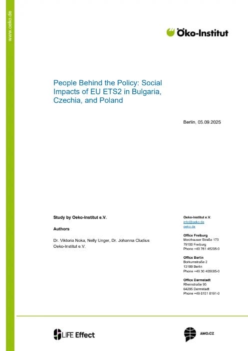 People Behind the Policy: Social Impacts of EU ETS2 in Bulgaria, Czechia, and Poland